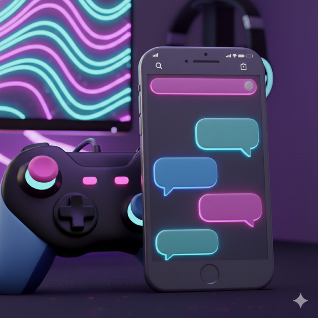 AI Chat Bot for Gamers Illustration